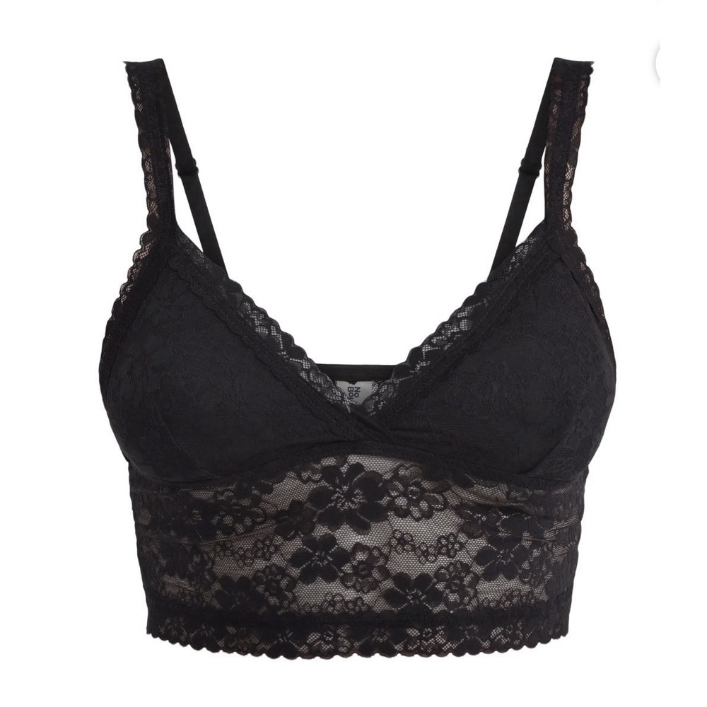 No Boundaries Crossover Floral Lace Bralette